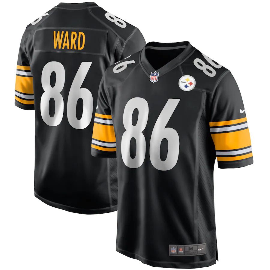 Men Pittsburgh Steelers #86 Hines Ward Nike Black Game Retired Player NFL Jersey